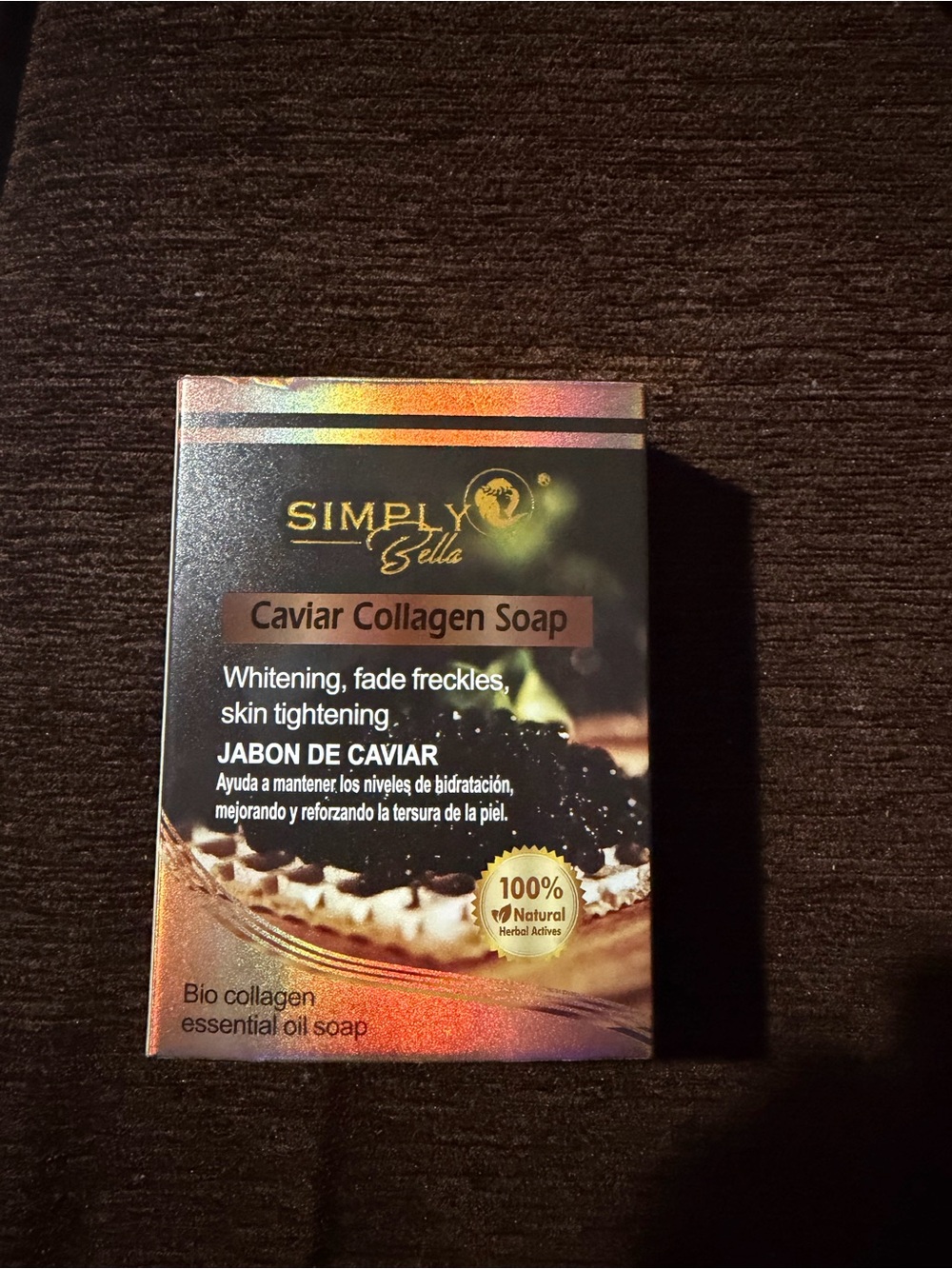 SIMPLY Bella Caviar Collagen Soap - Black & Gold Packaging